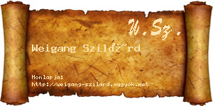 Weigang Szilárd névjegykártya
