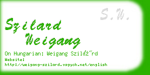 szilard weigang business card